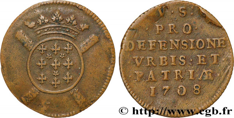 FLANDERS - SIEGE OF LILLE
Type : Cinq sols, monnaie obsidionale 
Date : 1708 
Mi...