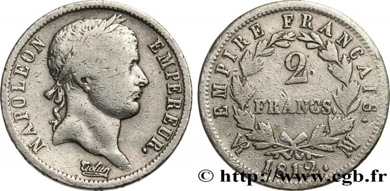 PREMIER EMPIRE / FIRST FRENCH EMPIRE
Type : 2 francs Napoléon Ier tête laurée, E...