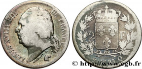 LOUIS XVIII
Type : 2 francs Louis XVIII 
Date : 1823 
Mint name / Town : Perpignan 
Quantity minted : 3393 
Metal : silver 
Millesimal fineness : 900 ...