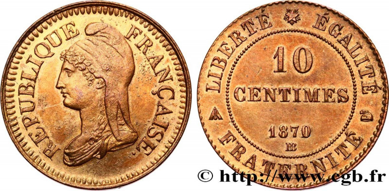 GOUVERNEMENT DE LA DÉFENSE NATIONALE
Type : Essai de 10 centimes d’après Dupré 
...