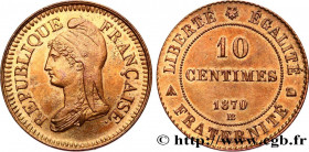 GOUVERNEMENT DE LA DÉFENSE NATIONALE
Type : Essai de 10 centimes d’après Dupré 
Date : 1870 
Mint name / Town : Strasbourg 
Quantity minted : --- 
Met...