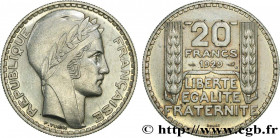 III REPUBLIC
Type : Essai en argent de 20 francs Turin  
Date : 1929 
Quantity minted : 9 
Metal : silver 
Millesimal fineness : 680  ‰
Diameter : 35 ...