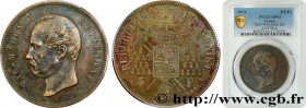 III REPUBLIC
Type : Essai de 5 francs Mac Mahon 
Date : 1874 
Quantity minted : --- 
Metal : bronze 
Diameter : 37,24  mm
Orientation dies : 6  h.
Edg...
