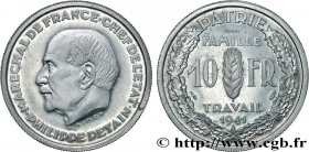 FRENCH STATE
Type : Essai de 10 Francs Pétain en aluminium par Simon, poids lourd (3g) 
Date : 1941 
Mint name / Town : Paris 
Quantity minted : --- 
...