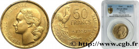 IV REPUBLIC
Type : Essai de 50 francs Guiraud 
Date : 1950 
Mint name / Town : Paris 
Quantity minted : 1700 
Metal : bronze-aluminium 
Diameter : 27 ...