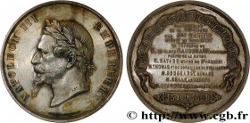 SECOND EMPIRE
Type : Médaille, Bénédiction de la première pierre, Société immobilière du quartier neuf du Luxembourg 
Date : 1861 
Metal : silver 
Dia...