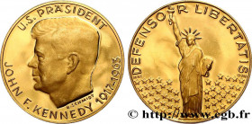 UNITED STATES OF AMERICA
Type : Médaille, John Fitzgerald Kennedy 
Date : 1963 
Metal : gold 
Millesimal fineness : 900  ‰
Diameter : 31,5  mm
Weight ...