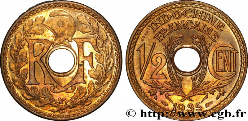 FRENCH INDOCHINA
Type : 1/2 Centième Essai Lindauer 
Date : 1935 
Mint name / To...