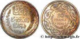 TUNISIA - FRENCH PROTECTORATE
Type : Essai 20 Francs argent au nom de Ahmed Bey AH 1358 
Date : 1939 
Mint name / Town : Paris 
Quantity minted : - 
M...