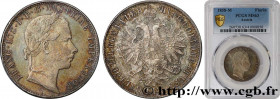 AUSTRIA - FRANZ-JOSEPH I
Type : 1 Florin  
Date : 1858 
Mint name / Town : Milan 
Quantity minted : 31197000 
Metal : silver 
Millesimal fineness : 52...