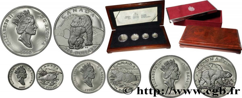CANADA
Type : Coffret Proof Platine - 4 monnaies Ours Polaire (Polar Bear) 
Date...