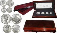 CANADA
Type : Coffret Proof Platine - 4 monnaies Harfang des Neiges (Snowy Owl) 
Date : 1991 
Quantity minted : 3500 
Metal : platinum 
Millesimal fin...