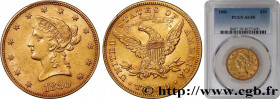 UNITED STATES OF AMERICA
Type : 10 Dollars "Liberty" 
Date : 1880 
Mint name / Town : Philadelphie 
Quantity minted : 1644876 
Metal : gold 
Millesima...