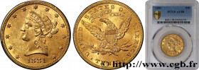 UNITED STATES OF AMERICA
Type : 10 Dollars "Liberty" 
Date : 1881 
Mint name / Town : Philadelphie 
Quantity minted : 3877220 
Metal : gold 
Millesima...