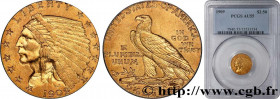 UNITED STATES OF AMERICA
Type : 2 1/2 Dollars or (Quarter Eagle) type “tête d’indien”  
Date : 1909 
Mint name / Town : Philadelphie 
Quantity minted ...