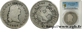 UNITED STATES OF AMERICA
Type : 1 Dollar “Flowing Hair” 
Date : 1795 
Quantity minted : 203033 
Metal : silver 
Millesimal fineness : 773  ‰
Diameter ...