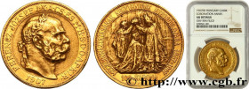 HUNGARY - KINGDOM OF HUNGARY - FRANCIS-JOSEPH I
Type : 100 Korona 
Date : 1907 
Mint name / Town : Kremnitz 
Quantity minted : 10897 
Metal : gold 
Mi...