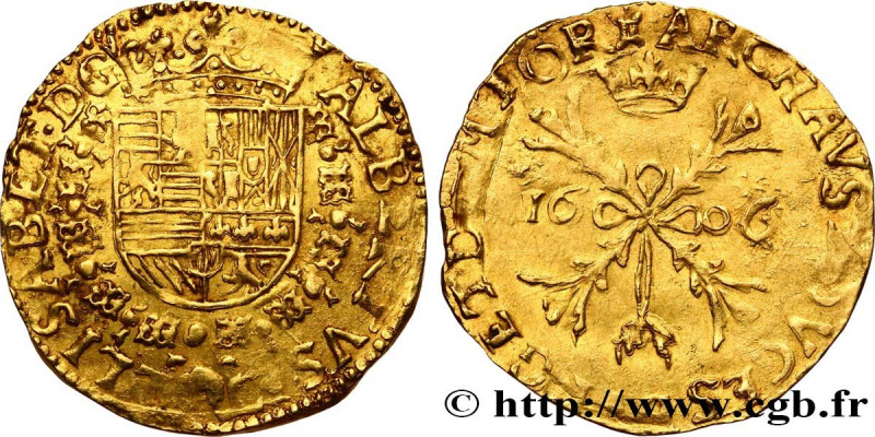 SPANISH NETHERLANDS - TOURNAI - ALBERT AND ISABELLA
Type : Double albertin 
Date...
