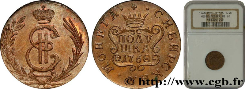 RUSSIA - SIBERIA
Type : 1 Polushka (1/4 Kopeck)  
Date : 1768 
Mint name / Town ...