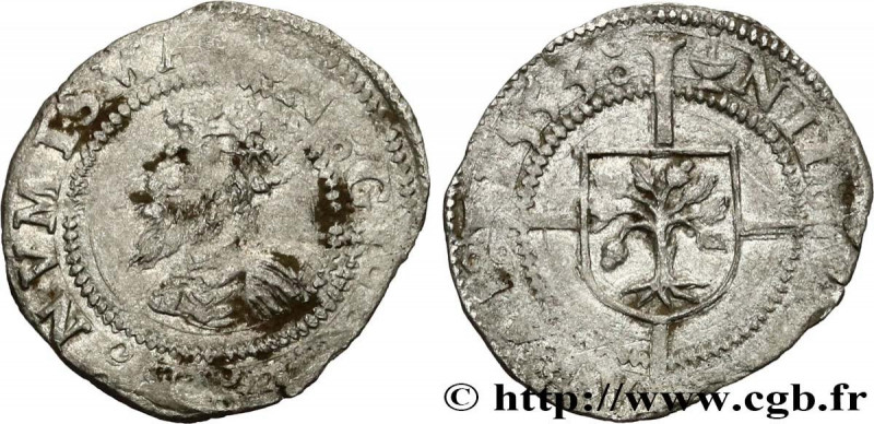 SWITZERLAND - LORDSHIP OF FRANQUEMONT - NICOLAS DE GILLEY
Type : Demi-carolus 
D...