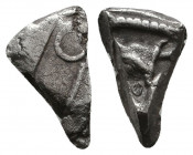 Archaic. Circa 525-475 BC. Cut AR Fragment.

Weight: 1.3 gr
Diameter: 13 mm