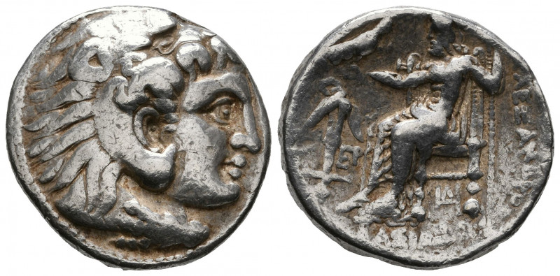 Kingdom of Macedon, Alexander III 'the Great' AR Tetradrachm.

Weight: 17.1 gr
D...