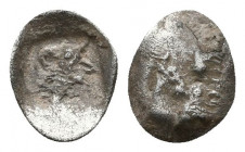 Greek AR Obol. 4-5th century BC.

Weight: 0.1 gr
Diameter: 7 mm