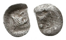 Greek AR Obol. 4-5th century BC.

Weight: 0.06 gr
Diameter: 7 mm