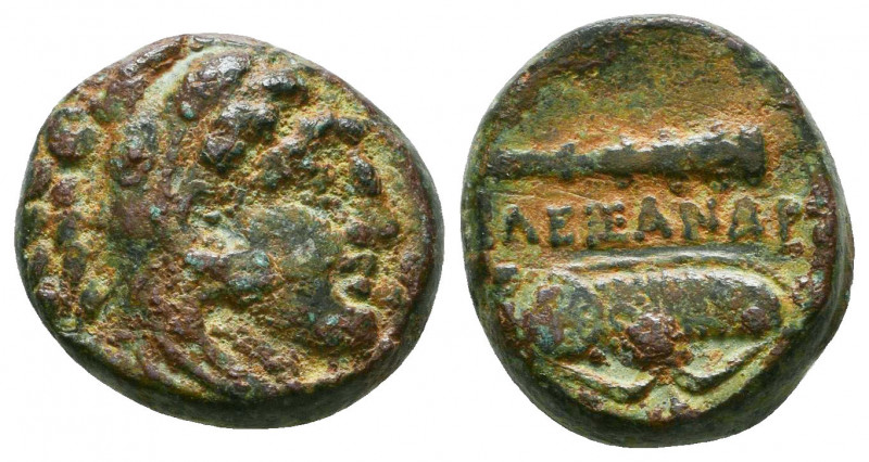 KINGS OF MACEDON. Alexander III 'the Great' (336-323 BC). Ae.

Weight: 6.5 gr
Di...