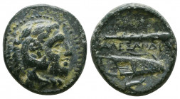 KINGS OF MACEDON. Alexander III 'the Great' (336-323 BC). Ae.

Weight: 6.1 gr
Diameter: 18 mm