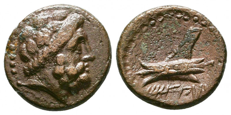 Phoenicia, Arados, c. 206/5-52/1 BC. Æ.

Weight: 3.0 gr
Diameter: 16 mm