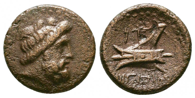 Phoenicia, Arados, c. 206/5-52/1 BC. Æ.

Weight: 3.0 gr
Diameter: 15 mm