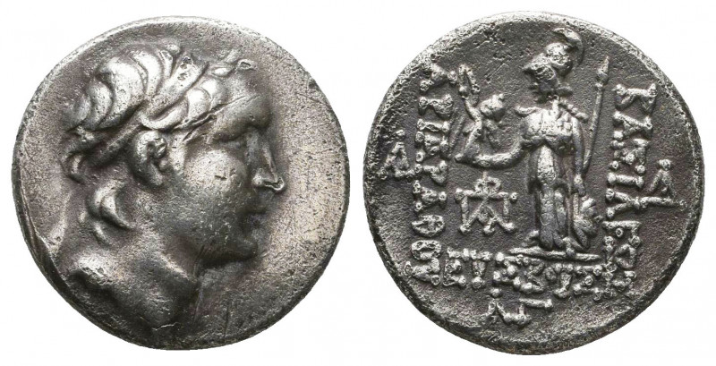 Kings of Cappadocia, Ariarathes V AR Drachm. Circa 163-130 BC.

Weight: 4.1 gr
D...