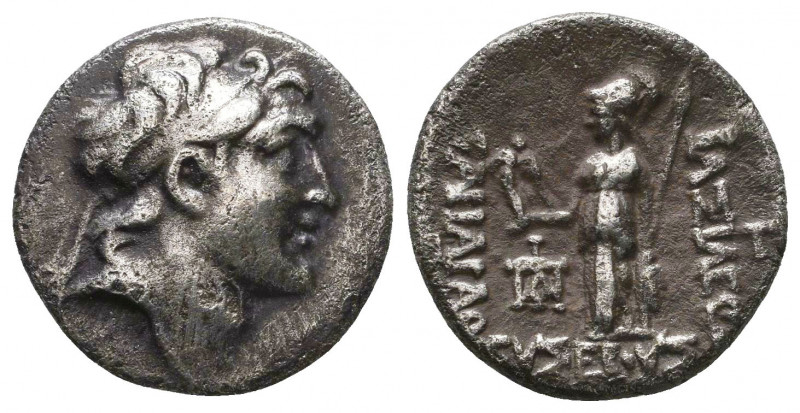 Kings of Cappadocia, Ariarathes V AR Drachm. Circa 163-130 BC.

Weight: 4.0 gr
D...