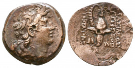 Seleukid Kingdom. Diodotos Tryphon. 142-138 B.C. Æ. Antioch on the Orontes.

Weight: 4.4 gr
Diameter: 18 mm