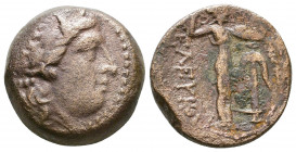 Seleukid Empire, Seleukos I Nikator Æ. Antioch on the Orontes, circa 300-281 BC.

Weight: 8.0 gr
Diameter: 20 mm