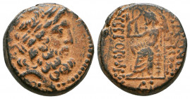 Seleucis and Pieria. Tetrachalkon. Century I BC. Antioch.

Weight: 8.5 gr
Diameter: 18 mm
