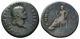 Vespasian AR denarius. 96-79 AD.

Weight: 3.2 gr
Diameter: 18 mm