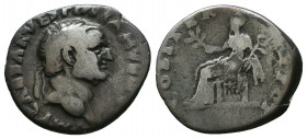 Vespasian AR denarius. 96-79 AD.

Weight: 3.2 gr
Diameter: 19 mm