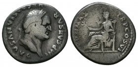 Vespasian AR denarius. 96-79 AD.

Weight: 3.3 gr
Diameter: 18 mm