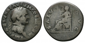 Vespasian AR denarius. 96-79 AD.

Weight: 3.0 gr
Diameter: 19 mm