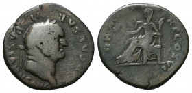 Vespasian AR denarius. 96-79 AD.

Weight: 3.2 gr
Diameter: 17 mm