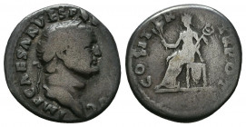 Vespasian AR denarius. 96-79 AD.

Weight: 3.1 gr
Diameter: 16 mm