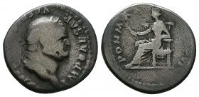 Vespasian AR denarius. 96-79 AD.

Weight: 3.0 gr
Diameter: 18 mm