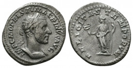 Macrinus AD 217-218. Struck AD 217. Rome. Denarius AR

Weight: 3.1 gr
Diameter: 19 mm