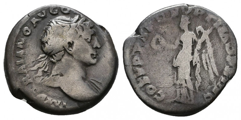 Trajan (AD 98-117). AR denarius. Rome, AD 114-115.

Weight: 3.3 gr
Diameter: 18 ...