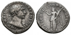 Trajan (AD 98-117). AR denarius. Rome, AD 114-115.

Weight: 3.1 gr
Diameter: 19 mm