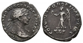Trajan (AD 98-117). AR denarius. Rome, AD 114-115.

Weight: 2.8 gr
Diameter: 18 mm