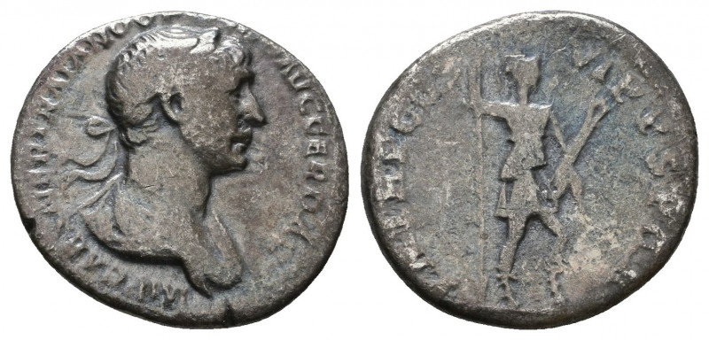 Trajan (AD 98-117). AR denarius. Rome, AD 114-115.

Weight: 2.6 gr
Diameter: 17 ...