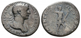 Trajan (AD 98-117). AR denarius. Rome, AD 114-115.

Weight: 2.6 gr
Diameter: 17 mm